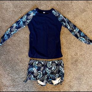 Long sleeve Rashguard with matching boy shorts